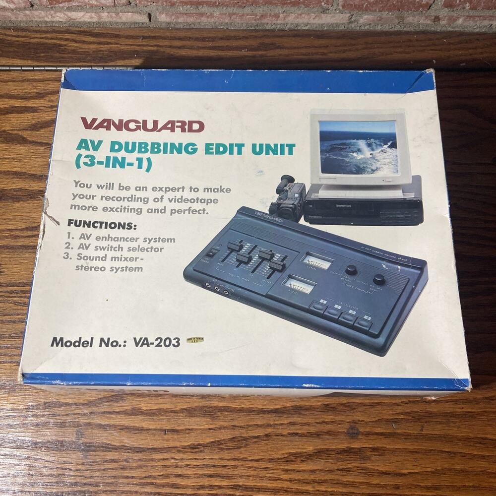 NEW Vanguard AV Edit Dubbing Machine VA-203 Mixer Audio Video Editing - OB